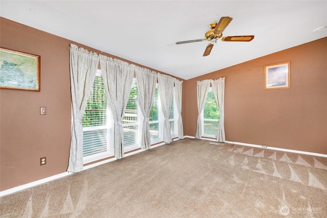 8310 207th St E, Spanaway, WA 98387 - unfurnished room with lofted ceiling, carpet floors, and ceiling fan
