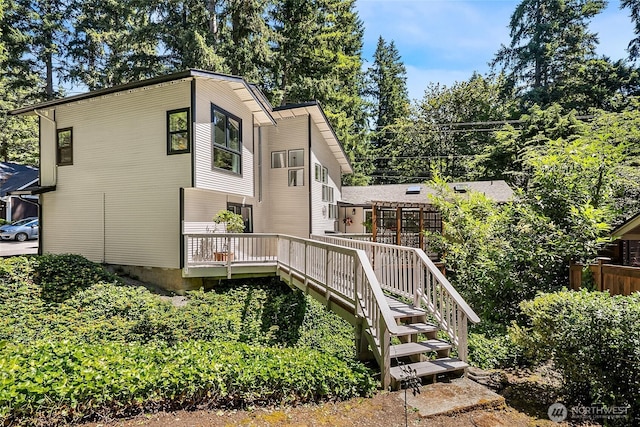 16671 SE 17th Pl, Bellevue, WA 98008 - view of front of home with a deck and stairs