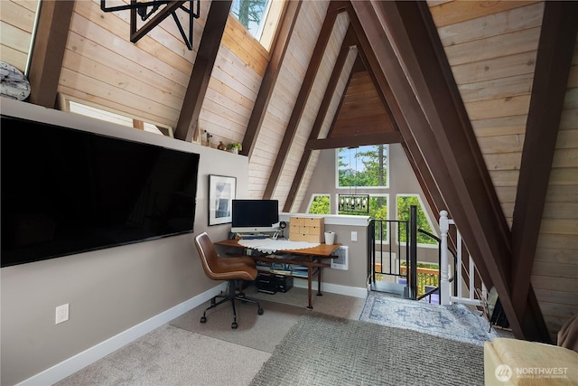 22305 Autumnwood Ct SE, Yelm, WA 98597 - carpeted office featuring baseboards