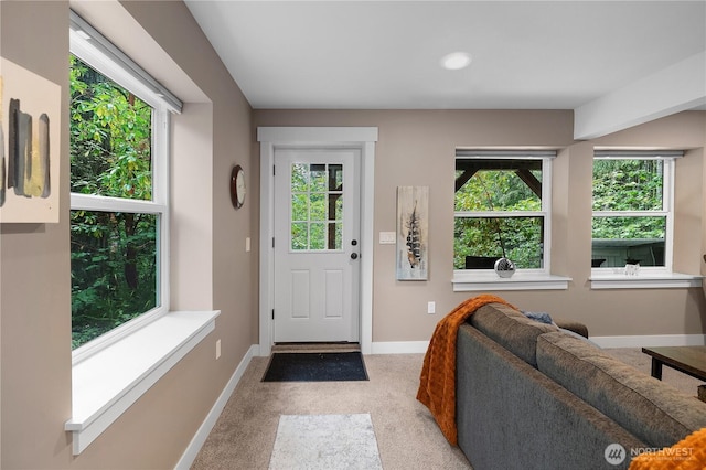 22305 Autumnwood Ct SE, Yelm, WA 98597 - entrance foyer with light carpet and recessed lighting