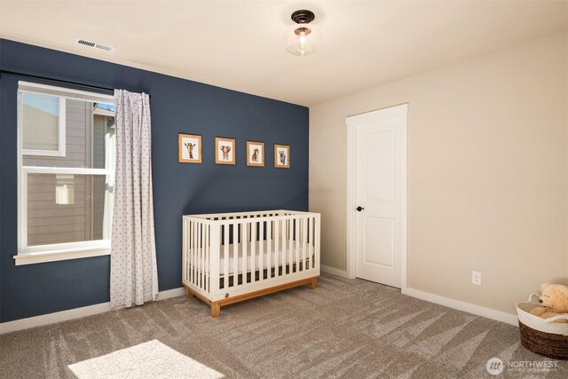 28621 NE 156th St, Duvall, WA 98019 - carpeted bedroom with a nursery area and baseboards