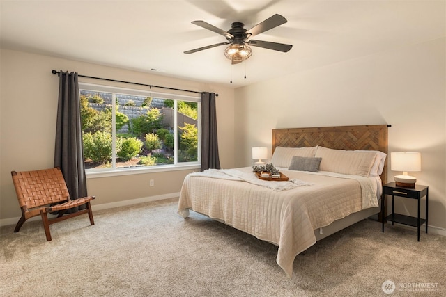 28621 NE 156th St, Duvall, WA 98019 - carpeted bedroom featuring baseboards and ceiling fan