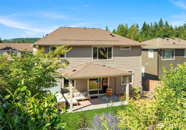 28621 NE 156th St, Duvall, WA 98019 - back of house with a patio area and roof with shingles