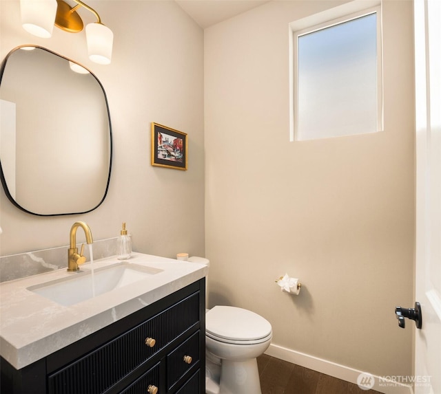28621 NE 156th St, Duvall, WA 98019 - half bathroom with vanity and wood finished floors