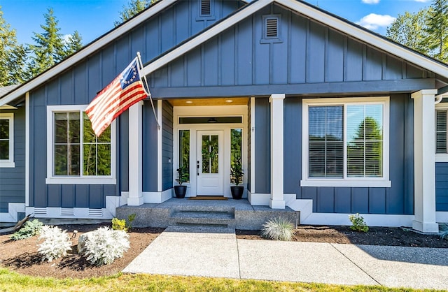 13426 108th St NE, Lake Stevens, WA 98258 - view of front of property featuring board and batten siding and covered porch
