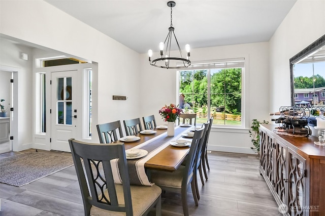 13426 108th St NE, Lake Stevens, WA 98258 - dining area featuring a chandelier and wood finished floors