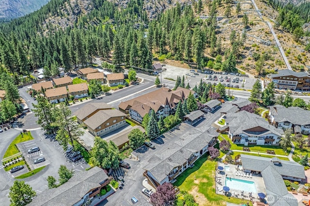 110 Icicle Unit K, Leavenworth, WA 98826 - aerial view of property's location featuring a pool