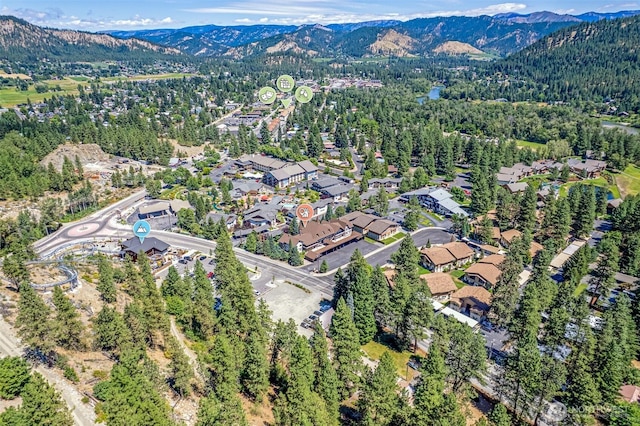 110 Icicle Unit K, Leavenworth, WA 98826 - aerial view of property and surrounding area featuring a mountainous background