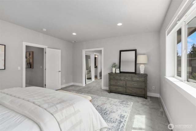 9909 123rd Ln NE, Kirkland, WA 98033 - bedroom featuring light carpet and recessed lighting