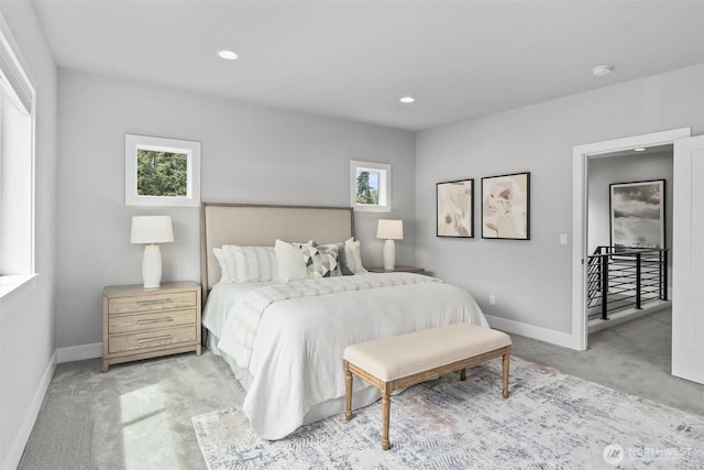 9909 123rd Ln NE, Kirkland, WA 98033 - bedroom featuring light carpet and recessed lighting