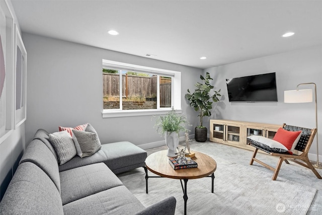 9909 123rd Ln NE, Kirkland, WA 98033 - carpeted living room with recessed lighting and baseboards