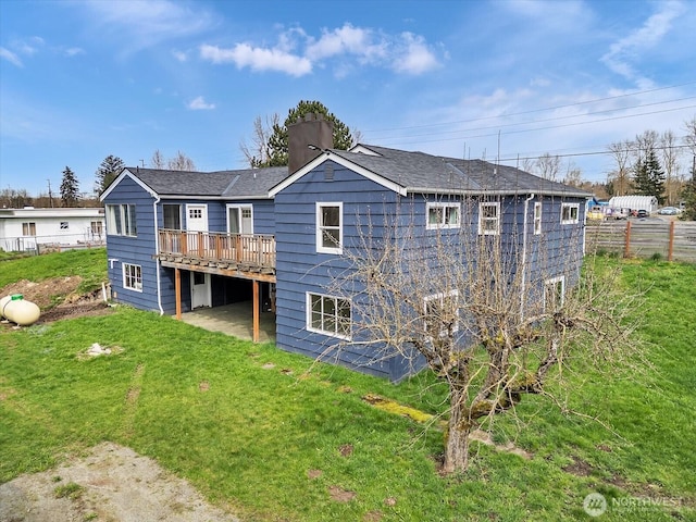 5041 Guide Meridian, Bellingham, WA 98226 - back of house featuring a deck and roof with shingles