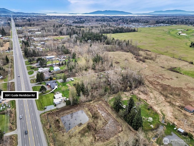 5041 Guide Meridian, Bellingham, WA 98226 - aerial overview of property's location with a mountainous background