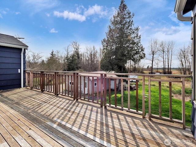 5041 Guide Meridian, Bellingham, WA 98226 - deck featuring a yard and an outbuilding