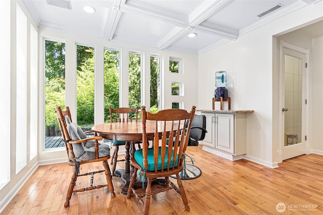 3915 Gilmore Rd, Everson, WA 98247 - sunroom featuring coffered ceiling and beam ceiling