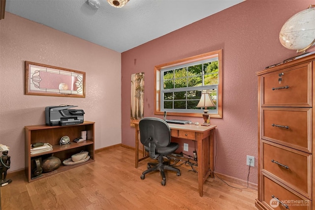 4054 Cabrant Rd, Everson, WA 98247 - office with light wood-style floors and a textured wall