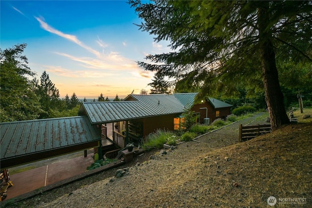 4054 Cabrant Rd, Everson, WA 98247 - back of house featuring a metal roof and a standing seam roof