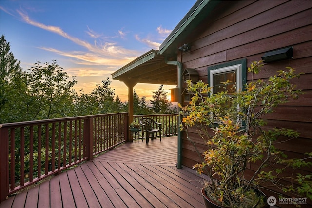 4054 Cabrant Rd, Everson, WA 98247 - view of deck at dusk