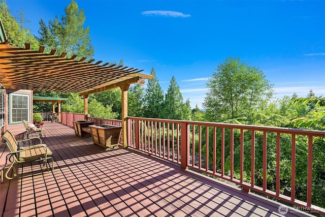 4054 Cabrant Rd, Everson, WA 98247 - wooden terrace featuring a pergola