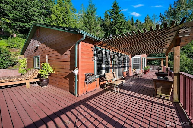 4054 Cabrant Rd, Everson, WA 98247 - wooden deck with a pergola