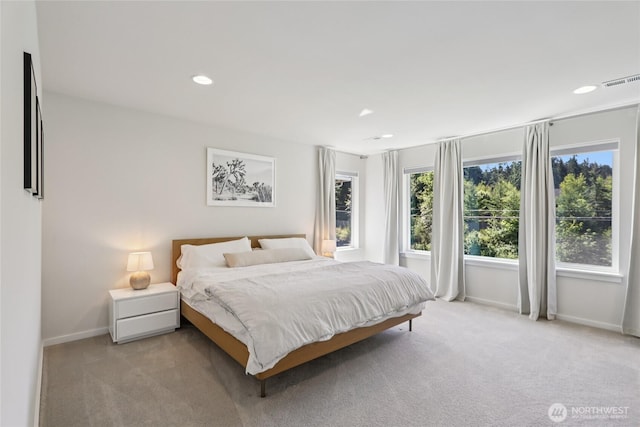 16204 27th Street Ct E, Lake Tapps, WA 98391 - bedroom with light carpet and recessed lighting
