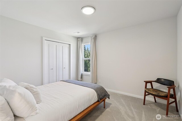 16204 27th Street Ct E, Lake Tapps, WA 98391 - bedroom with light carpet and a closet