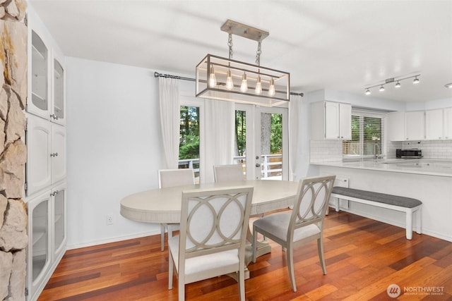3527 Cain Rd SE, Olympia, WA 98501 - dining room with wood finished floors and french doors