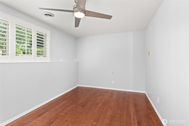 3527 Cain Rd SE, Olympia, WA 98501 - unfurnished room featuring wood finished floors and a ceiling fan