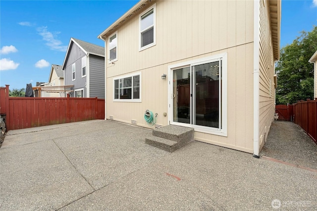 19350 113th Ave SE, Kent, WA 98031 - back of property with a patio area, a fenced backyard, and crawl space