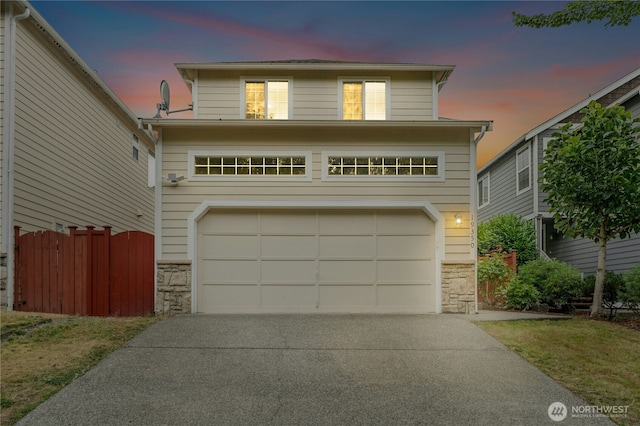 19350 113th Ave SE, Kent, WA 98031 - traditional-style house with stone siding and driveway