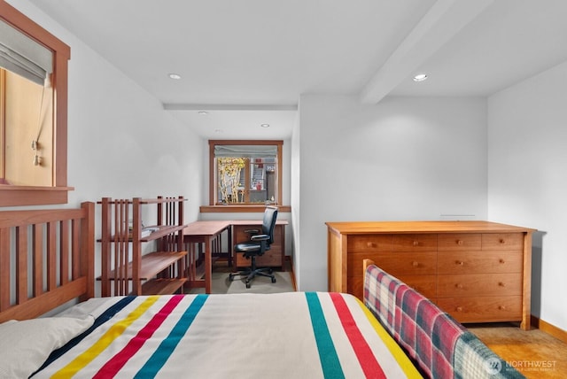 3522 S Leschi Pl, Seattle, WA 98144 - bedroom featuring recessed lighting and a desk