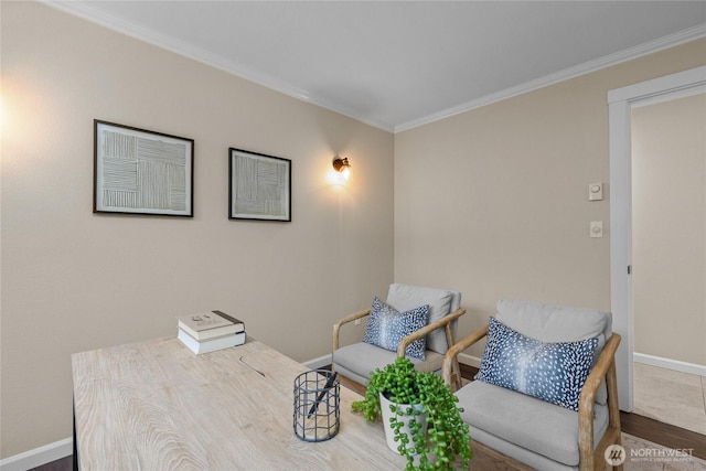 1302 N 6th St Unit 8, Tacoma, WA 98403 - sitting room with ornamental molding and baseboards