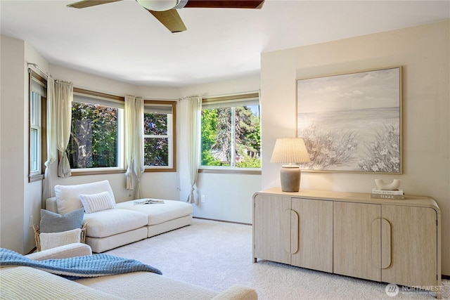 15101 91st Pl NE, Bothell, WA 98011 - living area with light colored carpet and ceiling fan