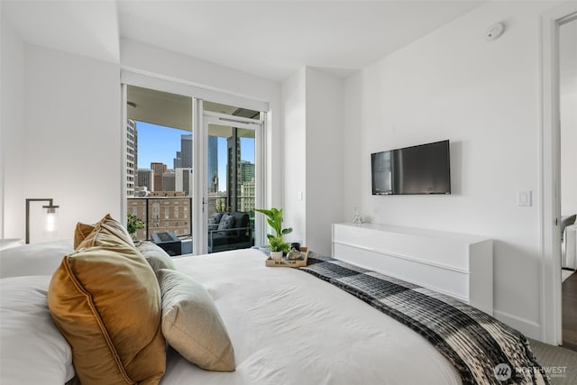 1920 4th Ave Unit 1207, Seattle, WA 98101 - bedroom with access to exterior and carpet