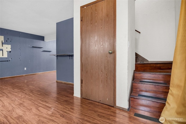 9404 Stone Ave N, Seattle, WA 98103 - stairway with wood finished floors