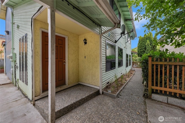 9404 Stone Ave N, Seattle, WA 98103 - property entrance featuring stucco siding