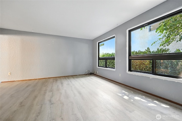 9404 Stone Ave N, Seattle, WA 98103 - empty room with wood finished floors and baseboards