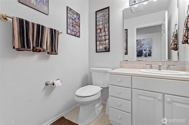 4015 E Broadway St, Mount Vernon, WA 98274 - bathroom featuring vanity and tasteful backsplash