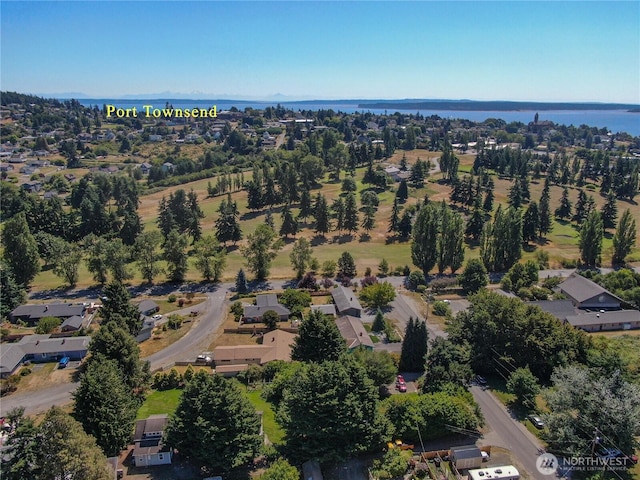2426 Haines St, Port Townsend, WA 98368 - aerial overview of property's location featuring a nearby body of water and nearby suburban area