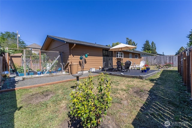 2426 Haines St, Port Townsend, WA 98368 - back of house featuring a fenced backyard and a patio area