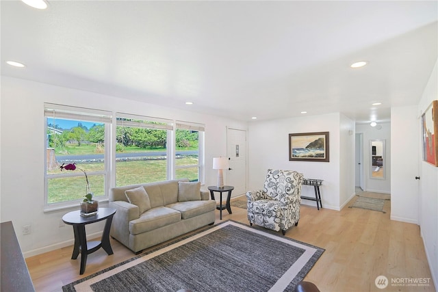 2426 Haines St, Port Townsend, WA 98368 - living area with light wood-type flooring and recessed lighting