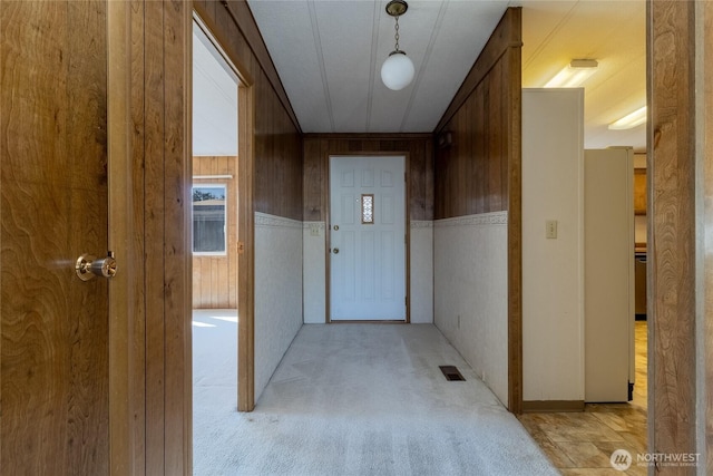 66 Onyx St, Walla Walla, WA 99362 - hall with wood walls and light colored carpet
