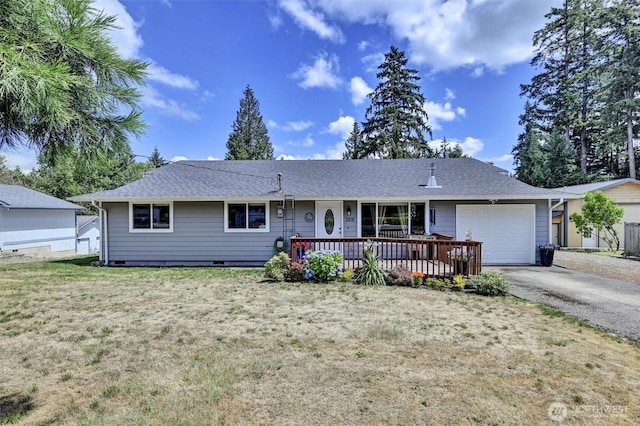 7212 188th Ave E, Bonney Lake, WA 98391 - single story home featuring a garage, driveway, a front lawn, and a shingled roof
