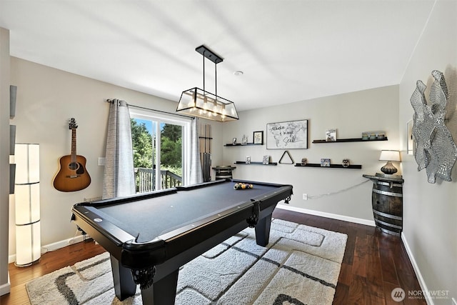 7212 188th Ave E, Bonney Lake, WA 98391 - rec room featuring billiards and wood-type flooring