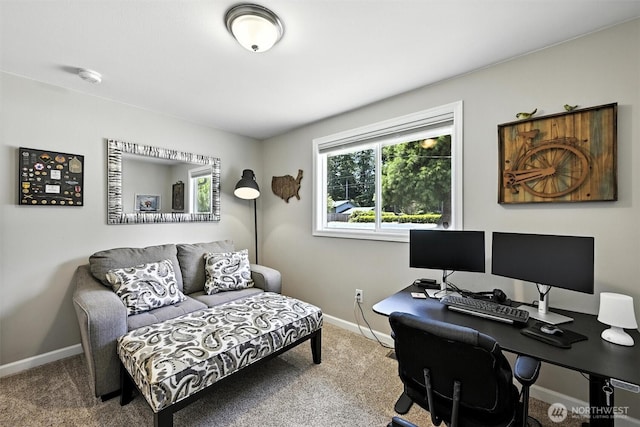 7212 188th Ave E, Bonney Lake, WA 98391 - office area with carpet flooring and baseboards