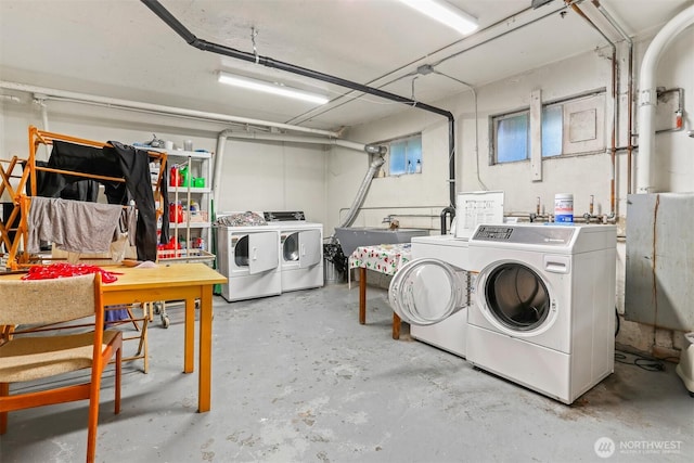 3121 Franklin Ave E Unit 24, Seattle, WA 98102 - laundry room with washer and dryer and a sink