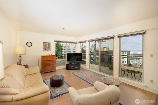 500 5th Ave W Unit 505, Seattle, WA 98119 - living room featuring wood finished floors