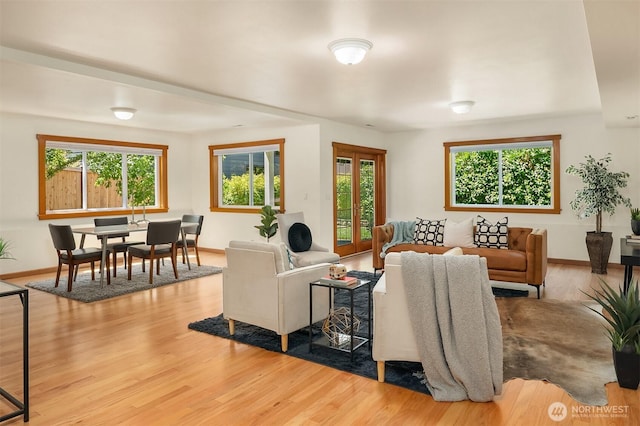 11226 NE 67th St, Kirkland, WA 98033 - living area featuring wood finished floors and plenty of natural light