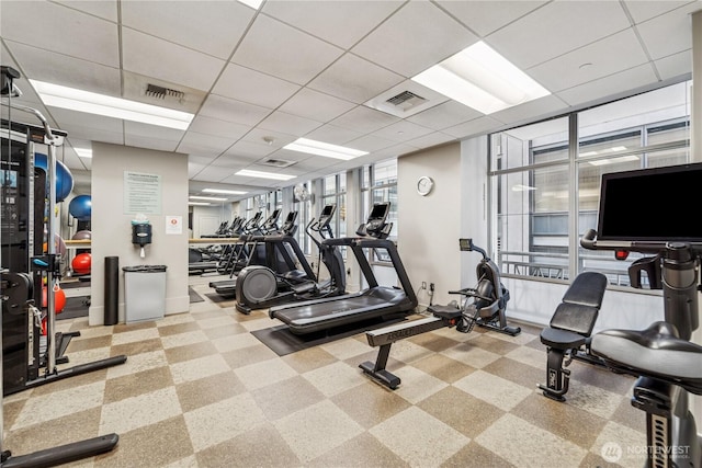 819 Virginia St Unit 2408, Seattle, WA 98101 - workout area featuring a paneled ceiling
