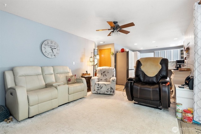 103 Nikula Rd W, Winlock, WA 98596 - carpeted living room with a ceiling fan